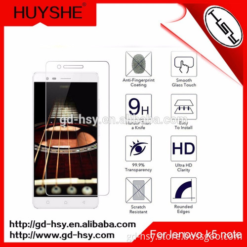 Mobile Phone Accessories Gold Supplier Best Screen Guard for Lenovo K5 Note Tempered Glass Screen Protector 5.5''